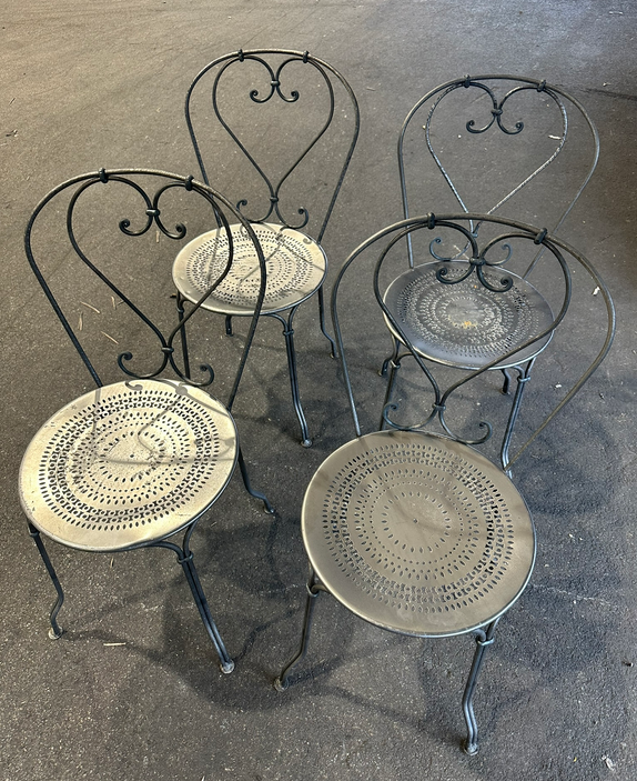 Chaises de jardin sablées